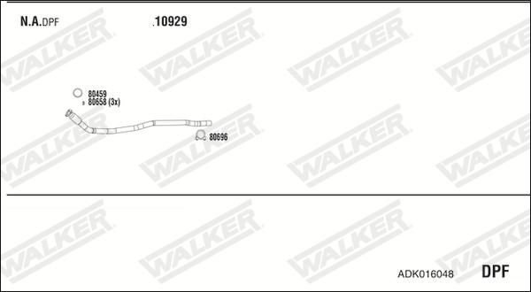 Walker ADK016048 - Impianto gas scarico autozon.pro