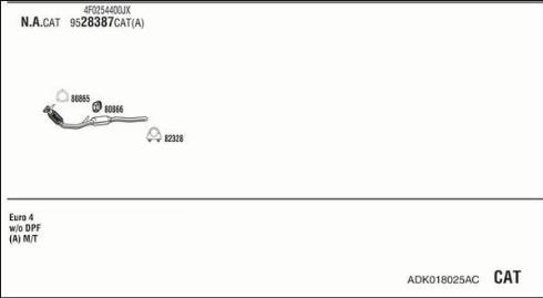 Walker ADK018025AC - Impianto gas scarico autozon.pro