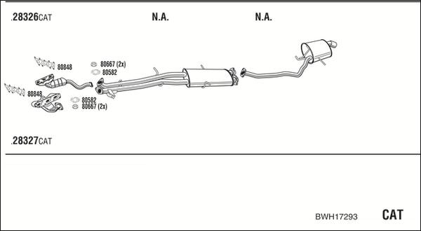 Walker BWH17293 - Impianto gas scarico autozon.pro