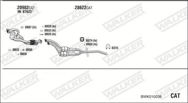 Walker BWK010039 - Impianto gas scarico autozon.pro