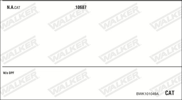 Walker BWK101049A - Impianto gas scarico autozon.pro