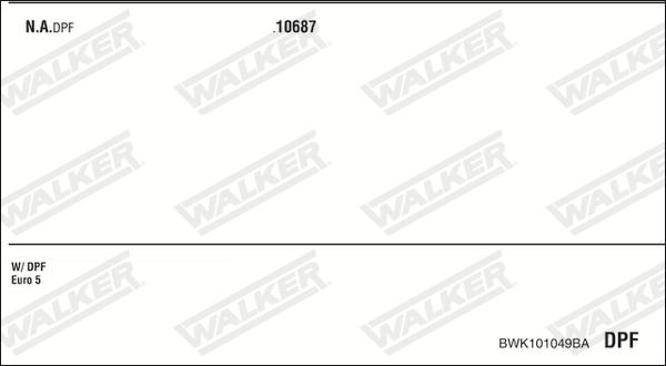 Walker BWK101049BA - Impianto gas scarico autozon.pro