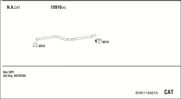 Walker BWK116667A - Impianto gas scarico autozon.pro