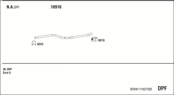 Walker BWK110075B - Impianto gas scarico autozon.pro