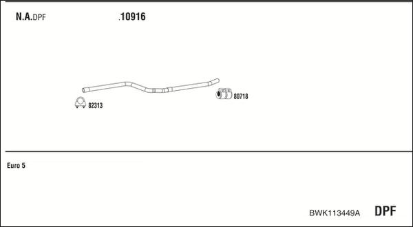 Walker BWK113449A - Impianto gas scarico autozon.pro