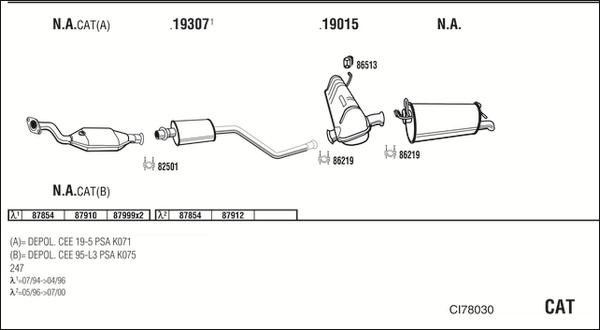 Walker CI78030 - Impianto gas scarico autozon.pro