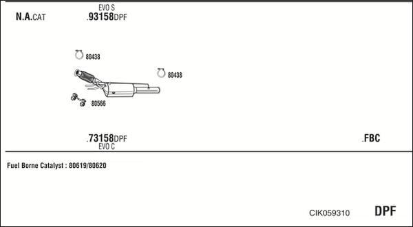 Walker CIK059310 - Impianto gas scarico autozon.pro