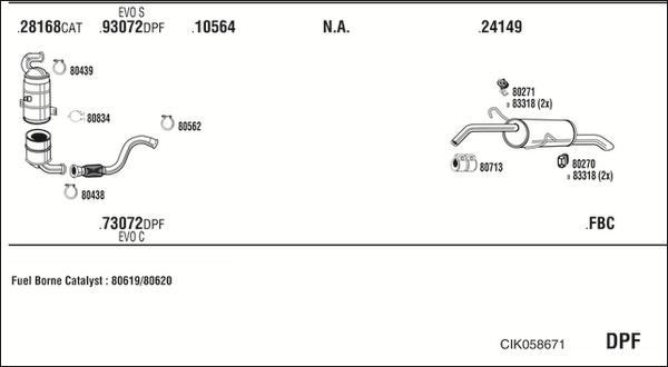 Walker CIK058671 - Impianto gas scarico autozon.pro