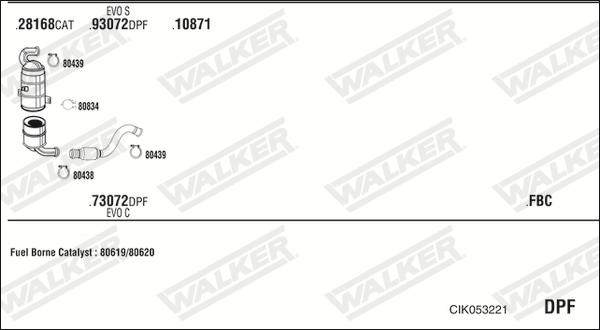 Walker CIK053221 - Impianto gas scarico autozon.pro