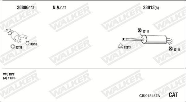 Walker CIK018457A - Impianto gas scarico autozon.pro