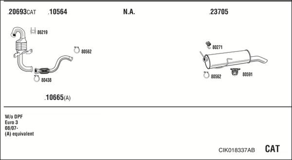 Walker CIK018337AB - Impianto gas scarico autozon.pro