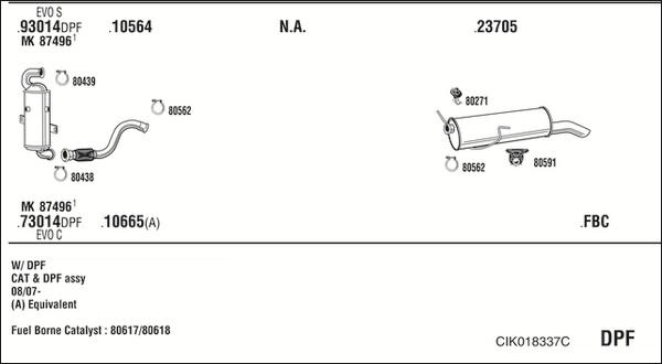 Walker CIK018337C - Impianto gas scarico autozon.pro