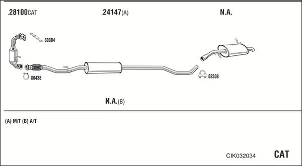 Walker CIK032034 - Impianto gas scarico autozon.pro