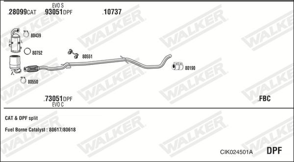 Walker CIK024501A - Impianto gas scarico autozon.pro