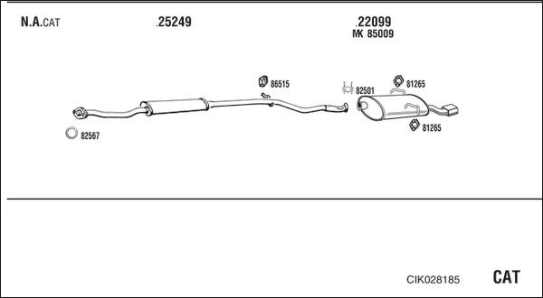 Walker CIK028185 - Impianto gas scarico autozon.pro