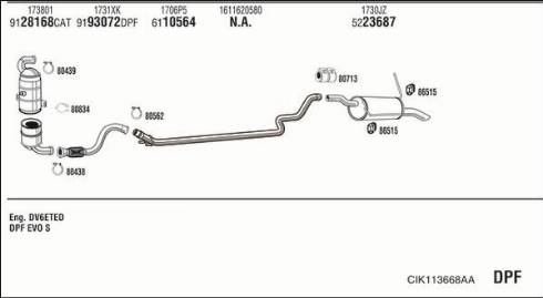 Walker CIK113668AA - Impianto gas scarico autozon.pro