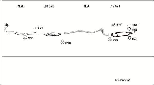 Walker DC10002A - Impianto gas scarico autozon.pro