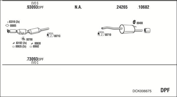 Walker DCK006675 - Impianto gas scarico autozon.pro