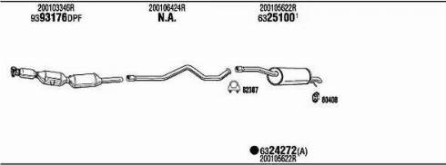 Walker DCK007196A - Impianto gas scarico autozon.pro