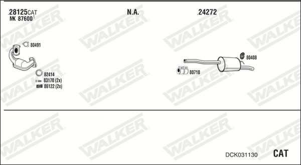 Walker DCK031130 - Impianto gas scarico autozon.pro