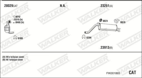 Walker FIK001865 - Impianto gas scarico autozon.pro