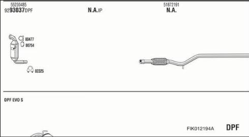 Walker FIK012194A - Impianto gas scarico autozon.pro