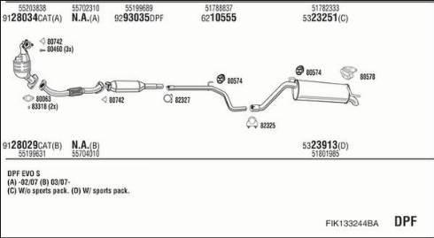 Walker FIK133244BA - Impianto gas scarico autozon.pro