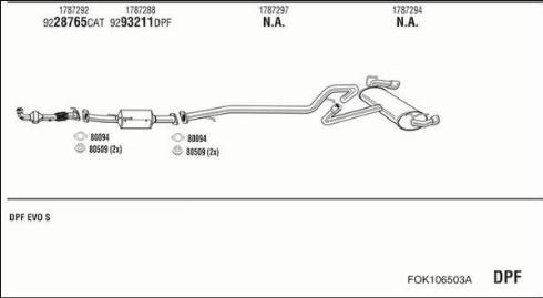 Walker FOK106503A - Impianto gas scarico autozon.pro