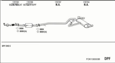 Walker FOK106503B - Impianto gas scarico autozon.pro