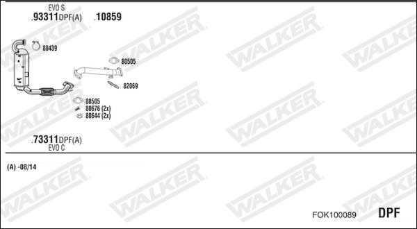 Walker FOK100089 - Impianto gas scarico autozon.pro