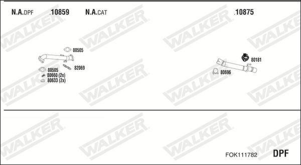 Walker FOK111782 - Impianto gas scarico autozon.pro