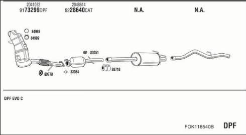 Walker FOK118540B - Impianto gas scarico autozon.pro