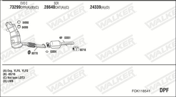 Walker FOK118541 - Impianto gas scarico autozon.pro