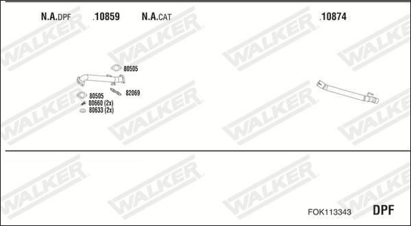 Walker FOK113343 - Impianto gas scarico autozon.pro