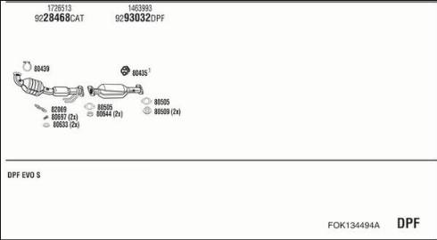 Walker FOK134494A - Impianto gas scarico autozon.pro