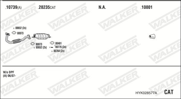 Walker HYK028577A - Impianto gas scarico autozon.pro