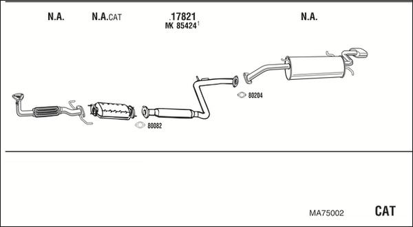 Walker MA75002 - Impianto gas scarico autozon.pro