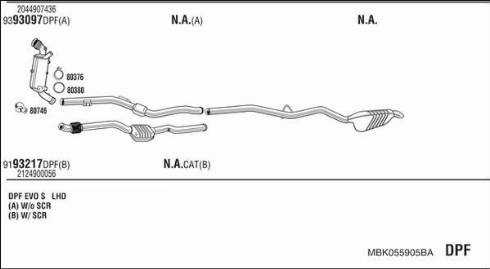 Walker MBK055905BA - Impianto gas scarico autozon.pro