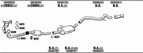 Walker MBK018508AA - Impianto gas scarico autozon.pro