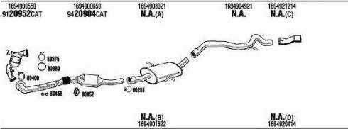 Walker MBK018508AB - Impianto gas scarico autozon.pro