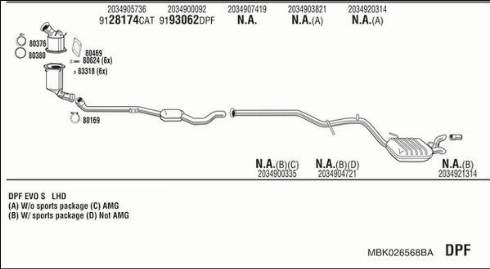 Walker MBK026568BA - Impianto gas scarico autozon.pro