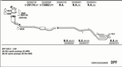 Walker MBK026568BB - Impianto gas scarico autozon.pro