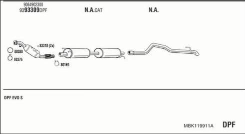 Walker MBK119911A - Impianto gas scarico autozon.pro