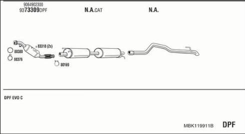 Walker MBK119911B - Impianto gas scarico autozon.pro