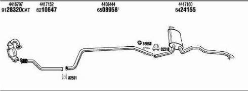 Walker OPK019922AA - Impianto gas scarico autozon.pro