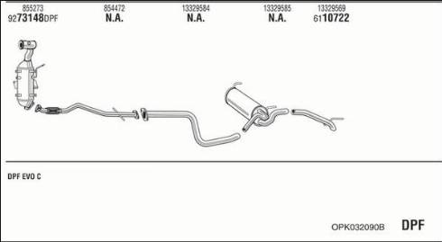 Walker OPK032090B - Impianto gas scarico autozon.pro