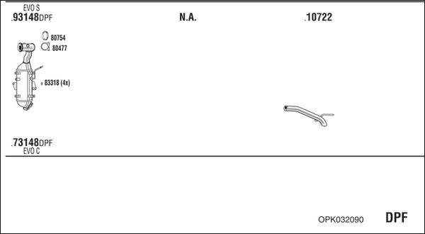 Walker OPK032090 - Impianto gas scarico autozon.pro