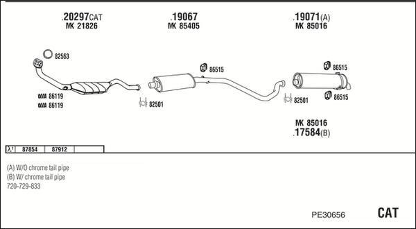 Walker PE30656 - Impianto gas scarico autozon.pro