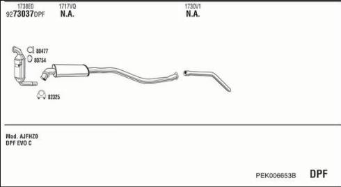 Walker PEK006653B - Impianto gas scarico autozon.pro