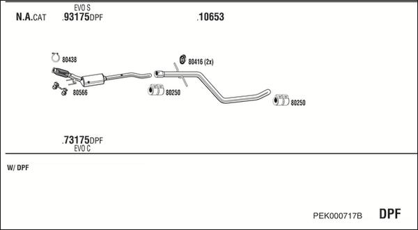 Walker PEK000717B - Impianto gas scarico autozon.pro